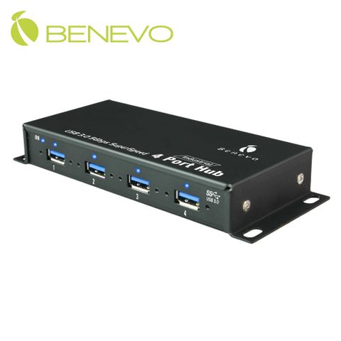 BENEVO工業級 4埠USB3.0集線器，具固定螺絲孔 (BUH334)