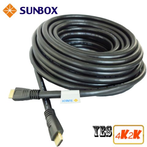 SUNBOX HDMI 10米傳輸線，支援3D &amp; 4K2K解晰度輸出