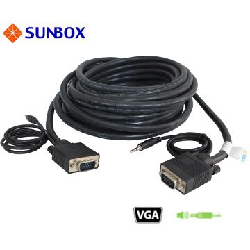 SUNBOX  15米 VGA 公公線+Audio