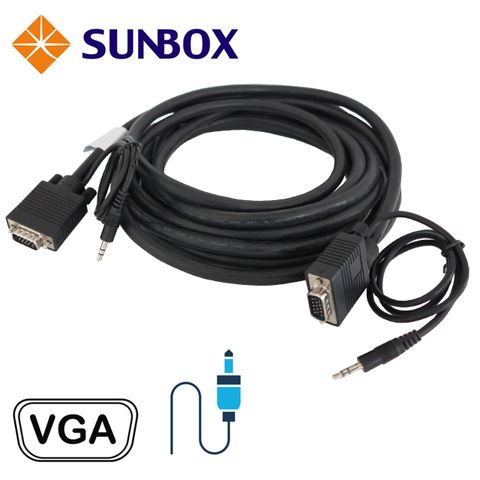 SUNBOX  3米 VGA 公公線+Audio