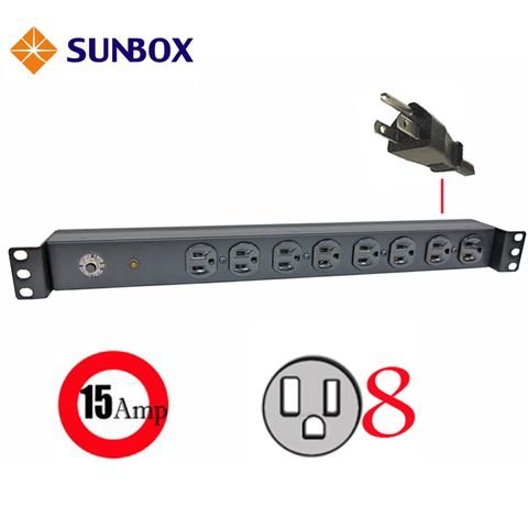 SUNBOX 慧光 PDU 8孔15安培機架電源排插