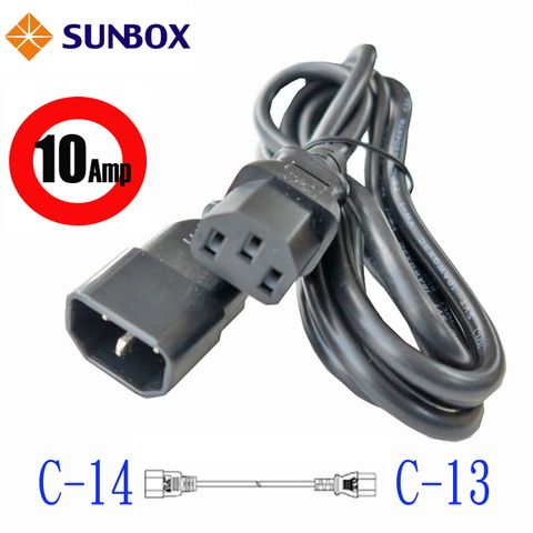 SUNBOX 慧光 IEC C13插座轉C14插頭1.8米10A電源線