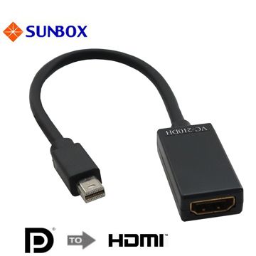 Mini Displayport 轉 HDMI 轉換器，SUNBOX★台灣製造★