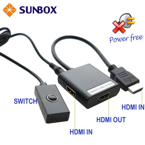 SUNBOX 慧光 2埠HDMI 訊號切換器 (VHW201N)