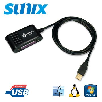 SUNIX USB轉印表機25pin傳輸線 (UTP1025B)