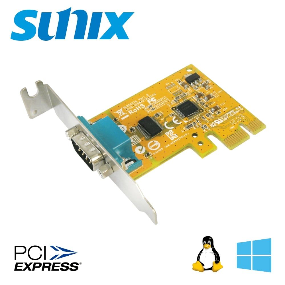 SUNIX 三泰 1埠RS-232 短擋板 PCI Express卡(SER6427AL)