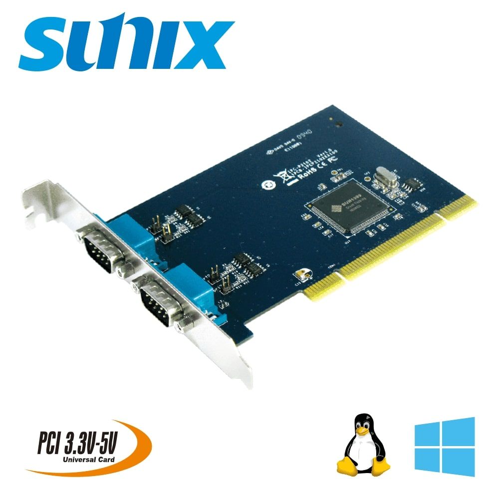 SUNIX 三泰  PCI 2埠RS-422/485串列通訊卡IPC-P2102