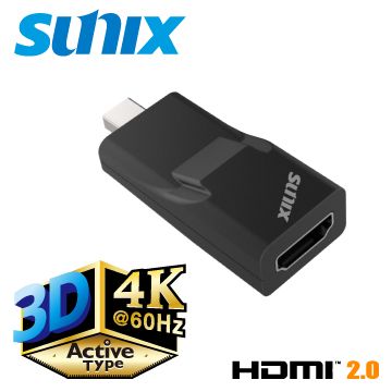 SUNIX 三泰  mini DisplayPort轉HDMI 2.0主動式轉換器D2H23MD