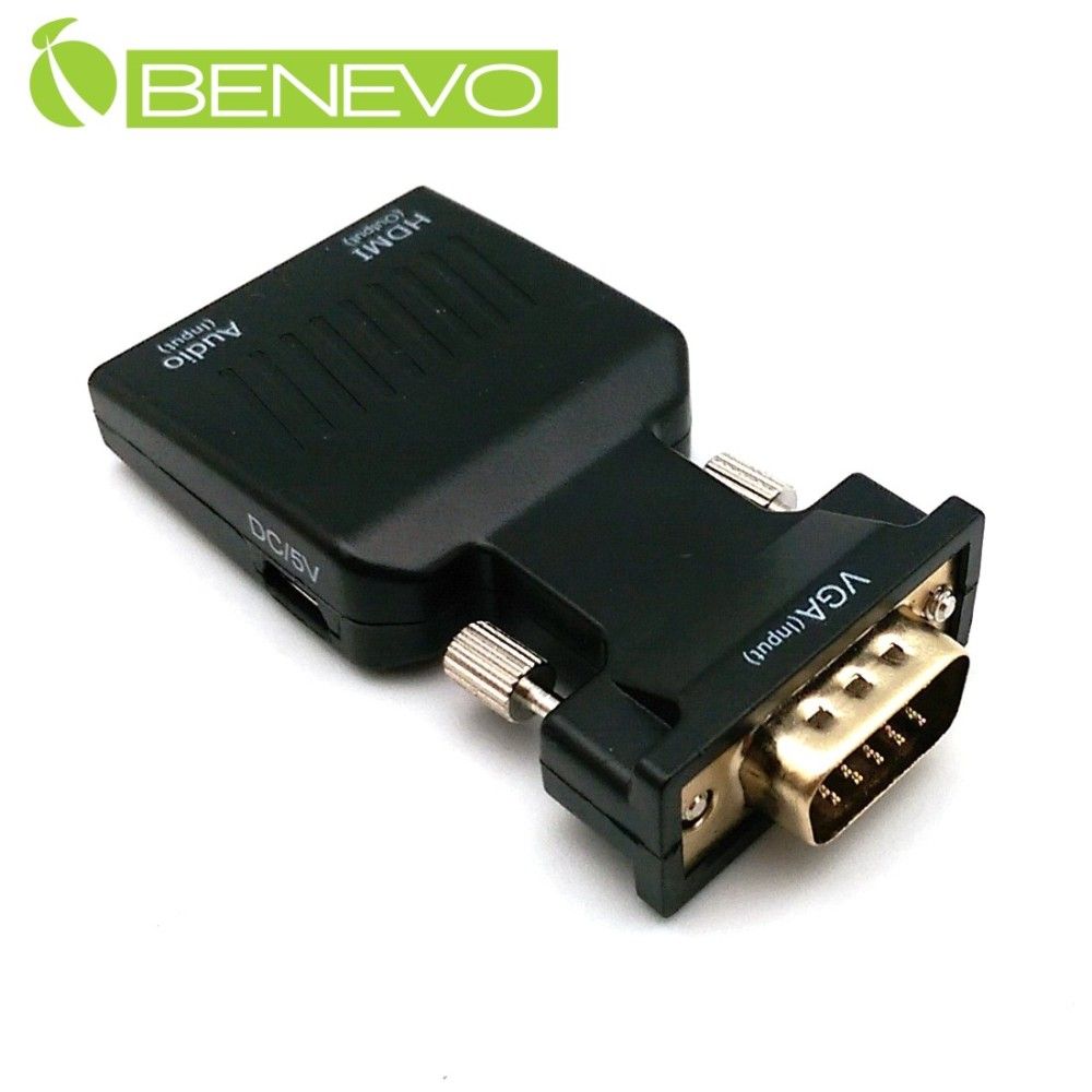 Benevo 接VGA筆電用 VGA(公)轉HDMI(母)影音訊號轉換器 (BVC1520HC)