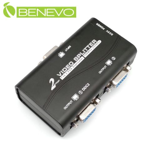 Benevo 實用型 2埠 VGA螢幕視訊分配器 (BVS112)