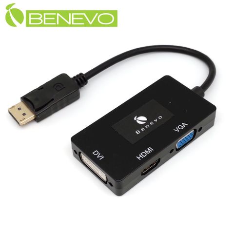 BENEVO三合一 DP轉HDMI/DVI/VGA視訊轉換線 (BDP2HDV)