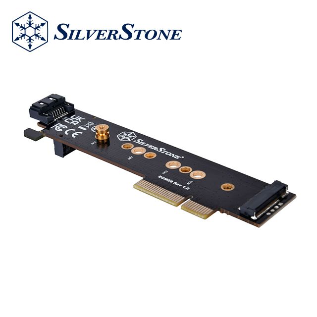 SilverStone 銀欣  ECM28 SATA M.2 SSD 轉PCIe x4 1U 轉接卡