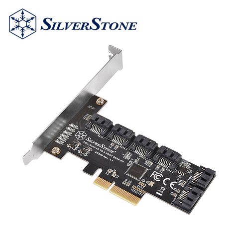 SilverStone 銀欣 ECS06 6埠SATA Gen3 (6Gbps) Non-RAID PCI Express Gen3 x2硬碟擴充卡