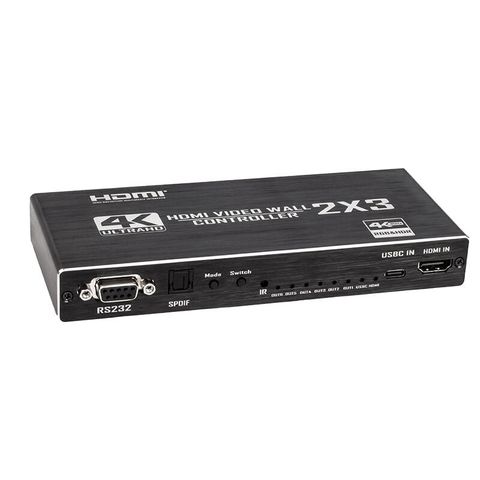 【易控王】2x3HDMI電視牆拼接器 螢幕拼接器 6螢幕拼接 大螢幕廣告牆面 支援USB-C輸入(40-226-07)