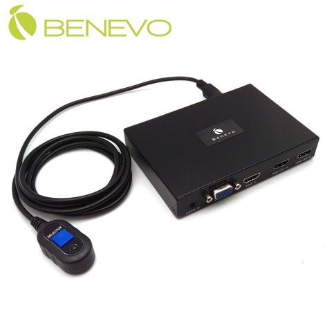 Benevo 雙介面HDMI/VGA影音切換轉雙HDMI分配器 (BHVS202H)