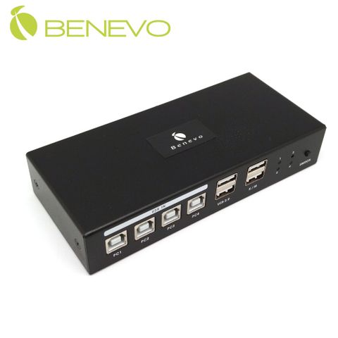 BENEVO磁吸型 4埠 HDMI+USB KVM電腦切換器 (BKHM144U)