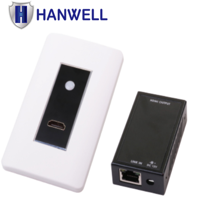 HANWELL 捍衛科技  HE-W60P 嵌壁式 HDMI 影音訊號 CAT6 延長器 ( POE )