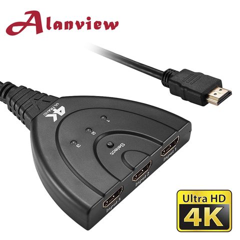 Alanview HDMI 4K2K三進一出切換器  v1.4 帶HDMI輸出線 (VK301Z)