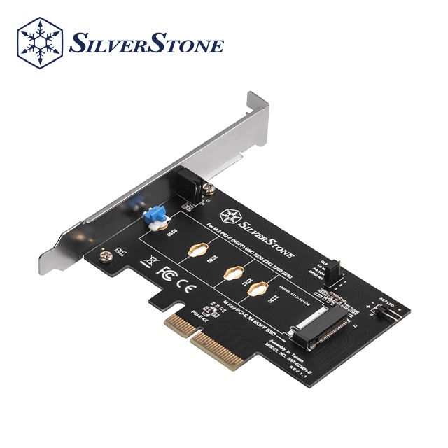 SilverStone 銀欣  ECM21-E _M.2 PCIe/NVMe SSD轉PCIe x4免螺絲轉接卡