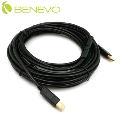 Benevo 主動式 10米 USB2.0 A公對B公訊號增益連接線 (BUE2010ABM)