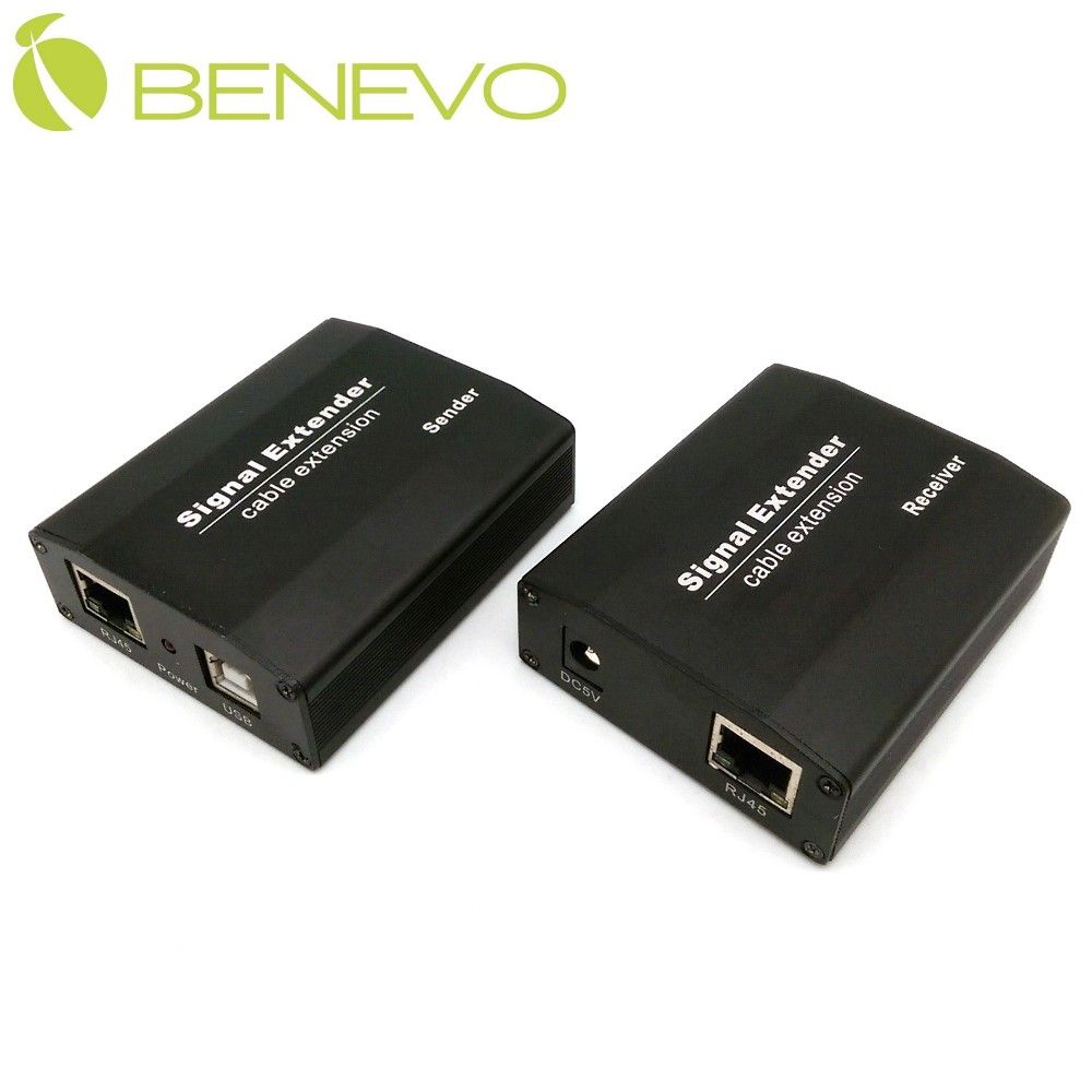 Benevo 網線型 4埠USB2.0訊號延伸器最遠100M (BUE2104A)