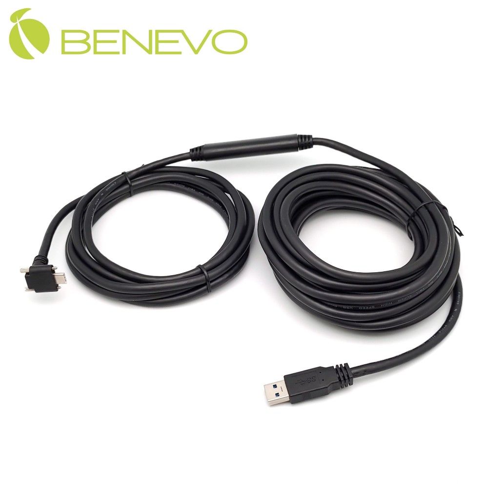 Benevo 主動式 8米 USB3.0 A公轉可鎖下彎型Type-C公訊號連接線 (BUE3008ACDMS)