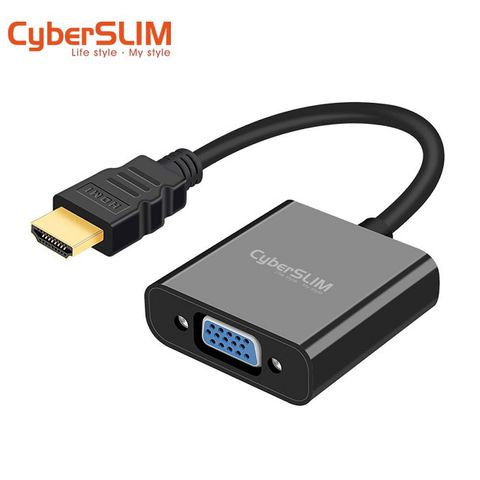 CyberSLIM HD-V HDMI轉VGA 轉換器 黑