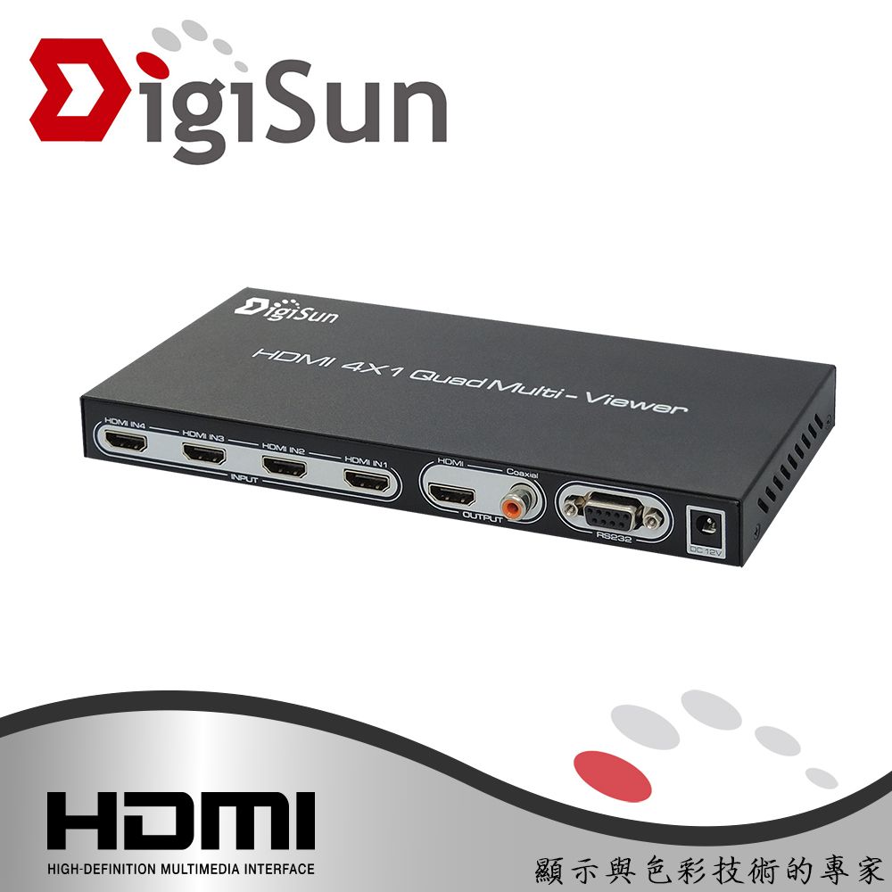 DigiSun MV647 1080P 4路HDMI畫面分割器(無縫切換) - PChome 24h購物