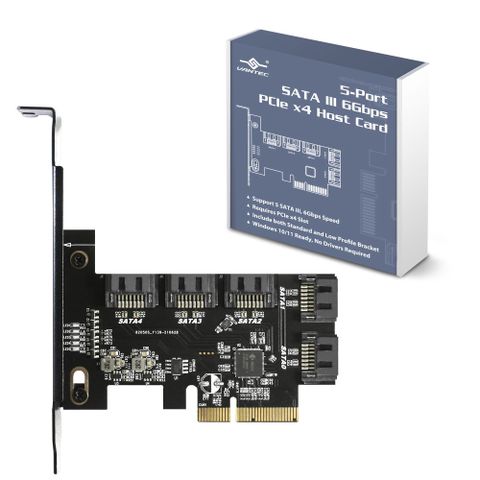 凡達克 SATA III 5 Port PCI-E 3.0 4X 擴充卡(UGT-ST655)