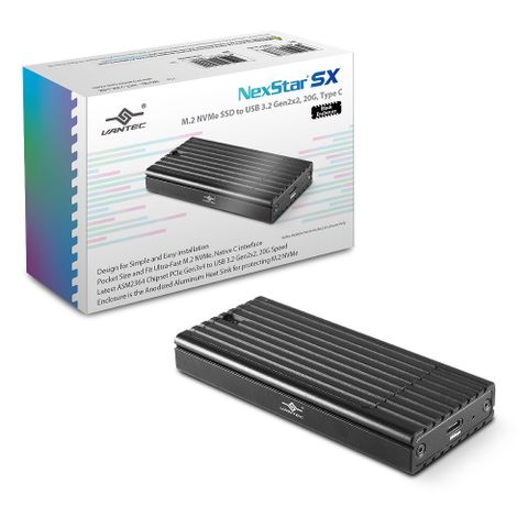 凡達克NexStar SX M.2 NVMe SSD To USB 3.2 Gen2x2 20G Type C 外接盒 (NST-230C3-BK)