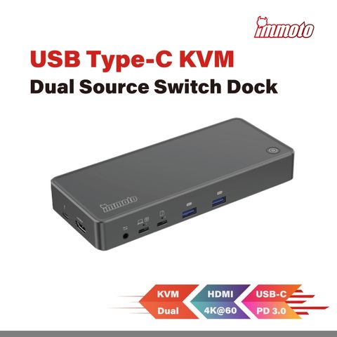 USB Type-C KVM Dual Source Switch Dock 跨雙主機切換集線器