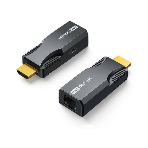 易控王 HDMI迷你網路延長器 50M延長 CAT6 1080P EDID 外接電源 體積小巧(40-171-08)