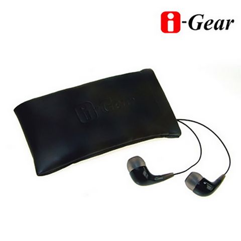 i-Gear 艾吉爾 附原廠收納袋 筆電專用高音質入耳式耳機麥克風(黑)