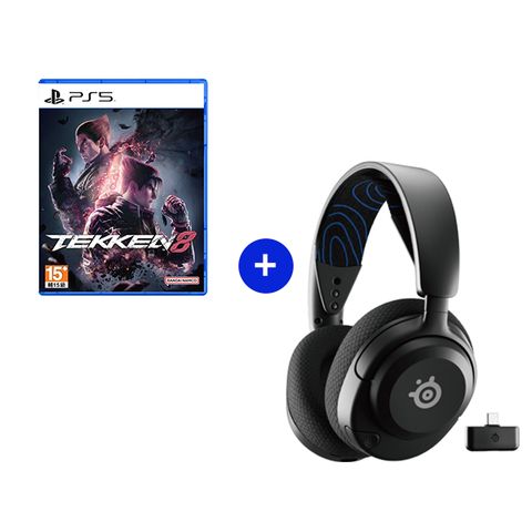 SteelSeries 賽睿 Arctis Nova 5無線電競耳機麥克風-PS版 + PS5 遊戲《鐵拳 8 Tekken 8》中文版