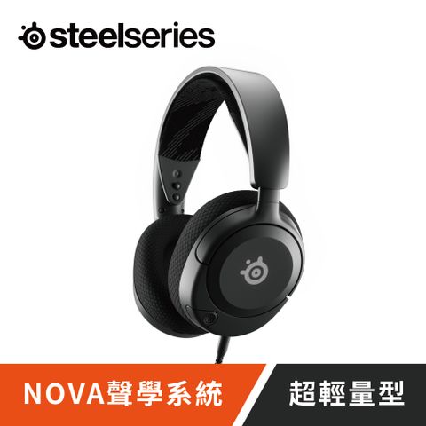 SteelSeries 賽睿 Steel SeriesArctis Nova 1有線遊戲耳機麥克風-PlayStation版(黑)