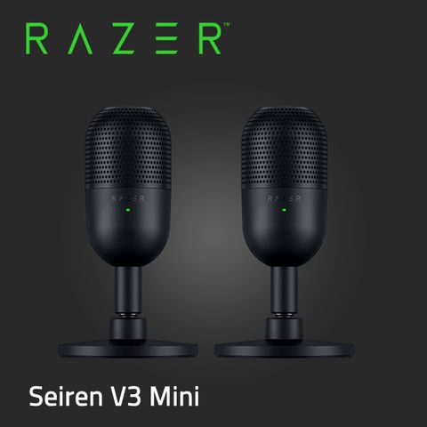 RAZER 雷蛇 Seiren V3 Mini 魔音海妖 V3 Mini 麥克風 (黑) - 2入組