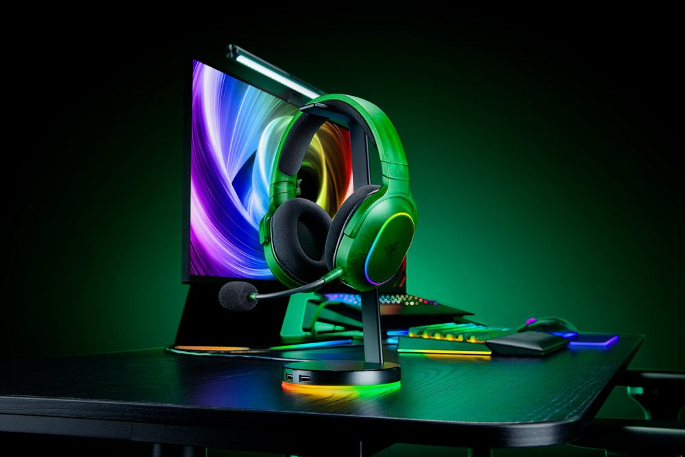 RAZER 雷蛇 Barracuda X Chroma Phantom Green 梭魚X 幻彩版 無線雙模電競耳機 幻影綠