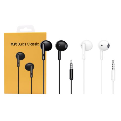 realme 原廠 RMA2001 真我Buds Classic 半入耳式 3.5mm線控耳機 (盒裝)