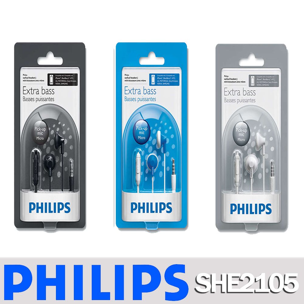 PHILIPS 飛利浦 手機專用 耳塞式耳機 SHE2105