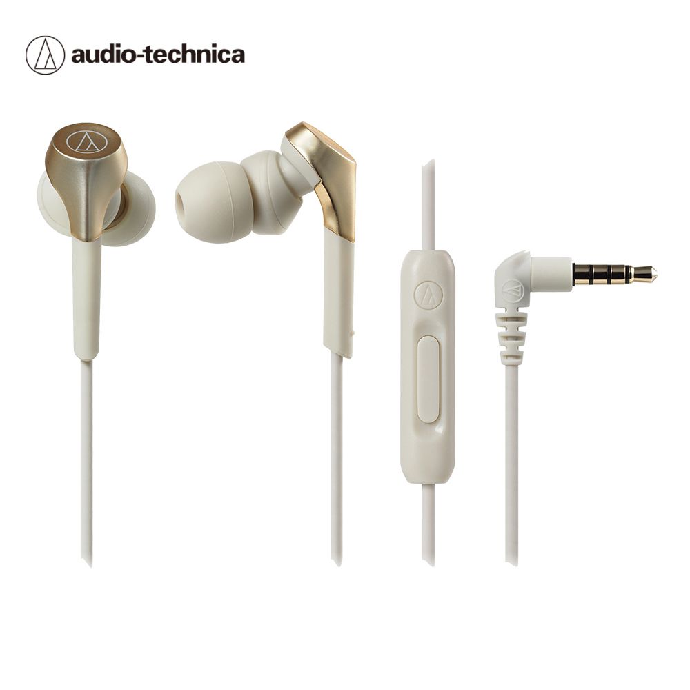 audio-technica 鐵三角  ATH-CKS550XiS 智慧型用重低音耳塞耳機【金色】