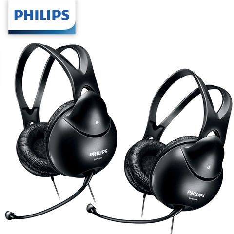【Philips 飛利浦】頭戴式電腦耳機麥克風 SHM1900