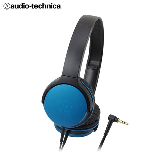 audio-technica 鐵三角  ATH-AR1 摺疊耳罩式耳機 輕量級-藍