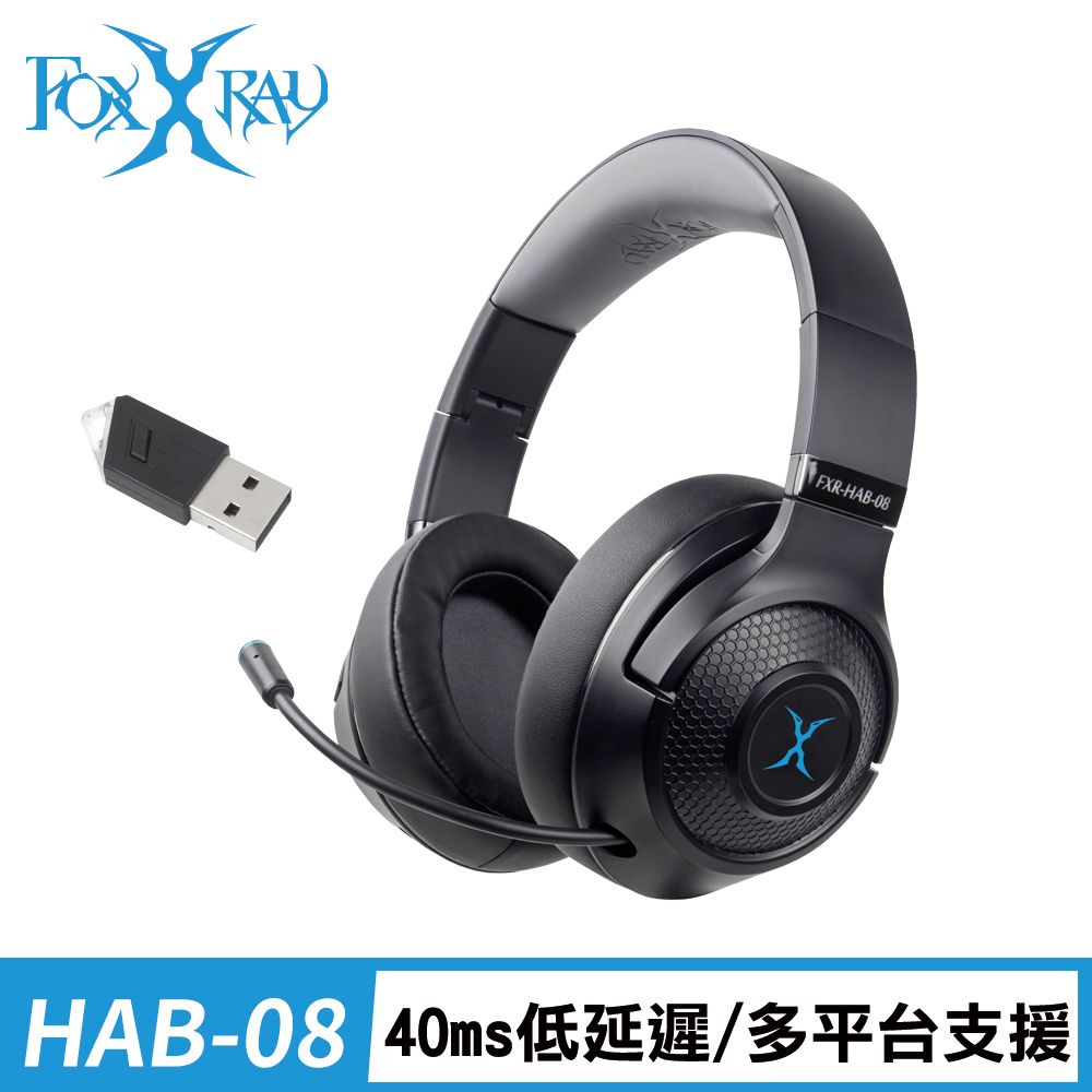 FOXXRAY 狐鐳  嘯鷹響狐無線雙模電競耳麥(FXR-HAB-08)