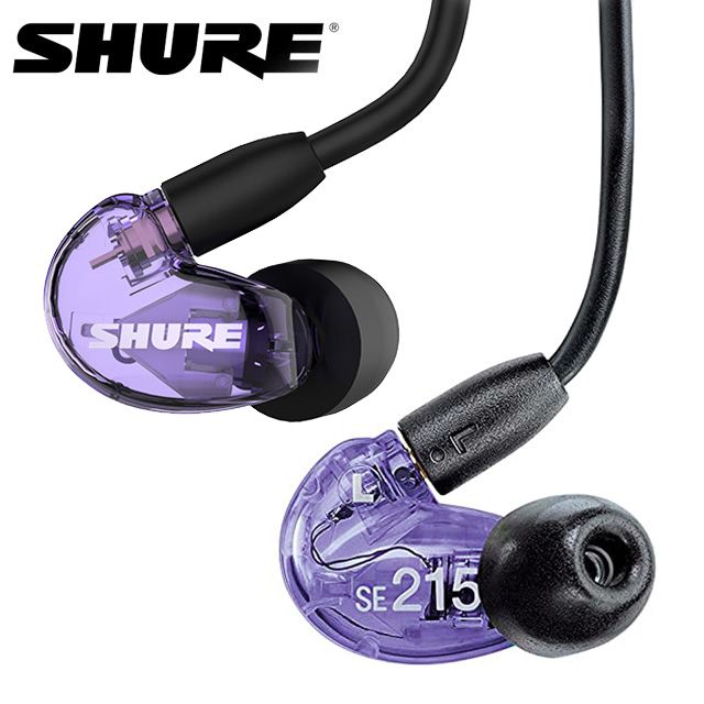 SHURE  SE215 紫色 噪音隔離 可拆導線 半透明耳機