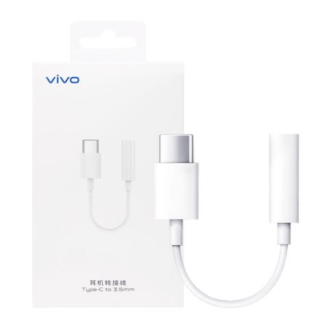 VIVO 原廠 Type C to 3.5mm 耳機轉接線 - 白 (盒裝)