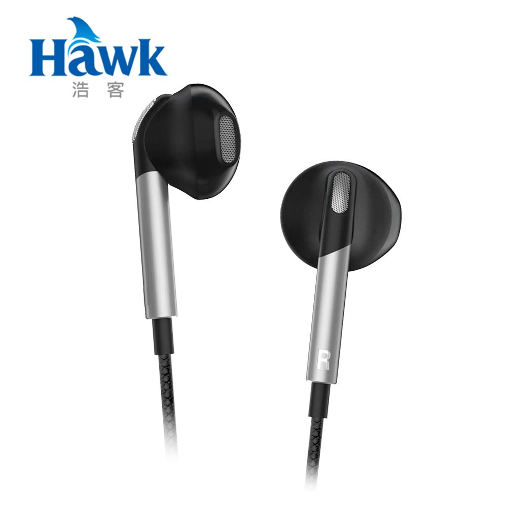 Hawk 浩客 玩家級扭紋線堅固耐用不易纏繞 E530耳塞式TYPE-C高飽和音樂耳機