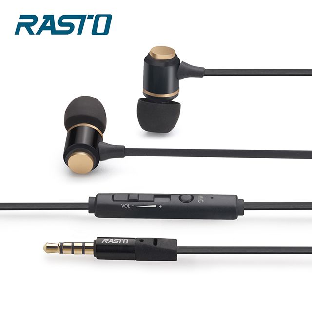 RASTO  RS2 黑金爵士鋁製入耳式耳機