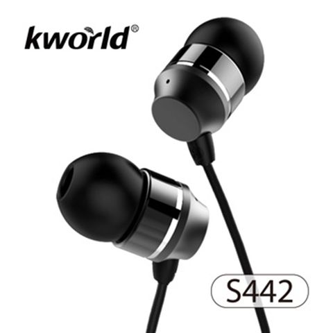 【Kworld 廣寰】入耳式立體聲線控耳機內建麥克風S442