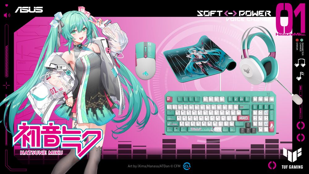 SOFT VOICEHatsune Miku初音ミクHATSUNE MIKUArt by iXima/Hanasa/ATDan CFM SCLTUF GAMING