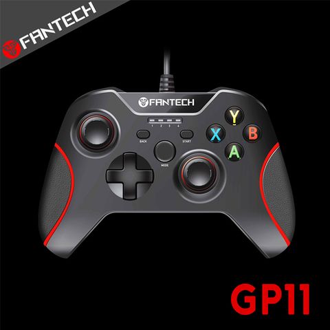 FANTECH GP11 USB震動遊戲控制器/電競手把/遊戲搖桿(紅)